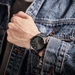 Stylish Waterproof Black Stainless Steel Men's Watch