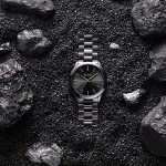 Stylish Waterproof Black Stainless Steel Men's Watch