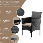 Mancave Rattan Patio Furniture Conversation Set