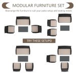 Mancave Rattan Patio Furniture Conversation Set