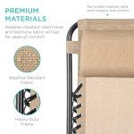 Adjustable Steel Mesh Zero Gravity Lounge Chairs - 2 Pack