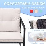 Beige 3-Piece Rocking Wicker Bistro Set