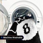 Cool 24-Inch Black 8 Ball Mancave Rug