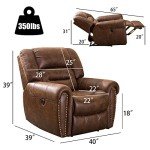 Nut Brown Electric Recliner Chair with USB Port