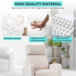 Beige Recliner Chair with Lumbar Support for Mancave