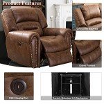 Nut Brown Electric Recliner Chair with USB Port