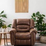 Nut Brown Electric Recliner Chair with USB Port