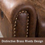 Nut Brown Electric Recliner Chair with USB Port