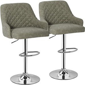 Modern Adjustable Bar Stools Set of 2