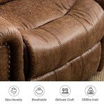 Nut Brown Electric Recliner Chair with USB Port