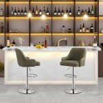 Modern Adjustable Bar Stools Set of 2