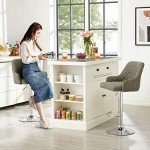 Modern Adjustable Bar Stools Set of 2