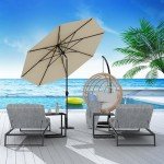 Stylish 9-Foot Auto-Tilt Umbrella for Patio