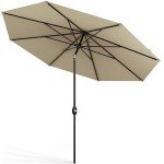 Stylish 9-Foot Auto-Tilt Umbrella for Patio