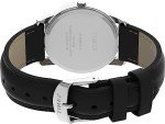 Timex Easy Reader Black Leather Strap Watch