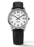 Timex Easy Reader Black Leather Strap Watch