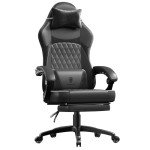 Ergonomic Gaming Chair with Massage and Footrest