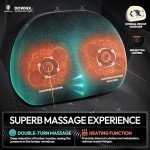 Heated Massage Gaming Chair with Footrest - Black