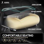 Heated Massage Gaming Chair with Footrest - Black