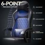 Ergonomic Gaming Chair with Massage and Footrest