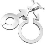 Transgender Pride Pendant Necklace with Chain