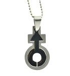 Transgender Pride Pendant Necklace with Chain