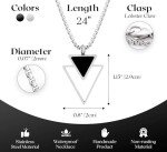 Triangle Pendant Stainless Steel Necklace for Men