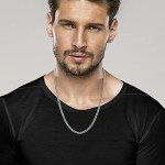 Italian 925 Sterling Silver Curb Link Chain for Men