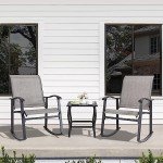 Cozy 3-Piece Rocking Bistro Set for Mancave