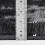 Dark Grey Shag Area Rug 5x8 for Mancave