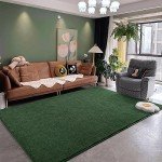 Dark Green Memory Foam Area Rug – 4x6 ft