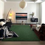 Dark Green Memory Foam Area Rug – 4x6 ft