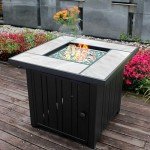 30" Outdoor Propane Fire Pit with Ceramic Top