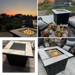 30" Outdoor Propane Fire Pit with Ceramic Top