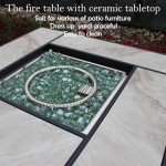 30" Outdoor Propane Fire Pit with Ceramic Top
