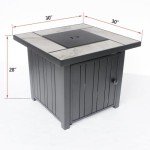 30" Outdoor Propane Fire Pit with Ceramic Top