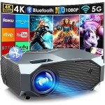 YOWHICK 4K WiFi Bluetooth Outdoor Movie Projector