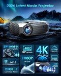 YOWHICK 4K WiFi Bluetooth Outdoor Movie Projector