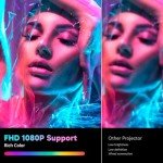 Compact 1080P Mini Projector with WiFi & Bluetooth