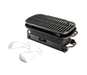 Lodge Pre-Seasoned Adjustable Airflow Cast Iron Grill