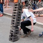 Giant Tumble Tower Blocks Game with Dice Set