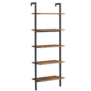 Rustic 5-Tier Industrial Ladder Shelf