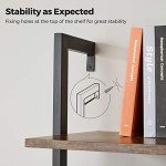 Rustic 5-Tier Industrial Ladder Shelf