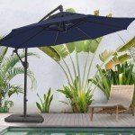 Navy 10ft Offset Cantilever Patio Umbrella
