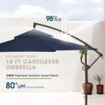 Navy 10ft Offset Cantilever Patio Umbrella