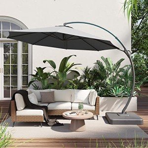 12 FT Heavy Duty Curvy Cantilever Umbrella