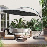 12 FT Heavy Duty Curvy Cantilever Umbrella