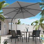 12 FT Heavy Duty Curvy Cantilever Umbrella