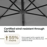 12 FT Heavy Duty Curvy Cantilever Umbrella