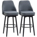 Modern 360° Swivel Bar Stools - Set of 2